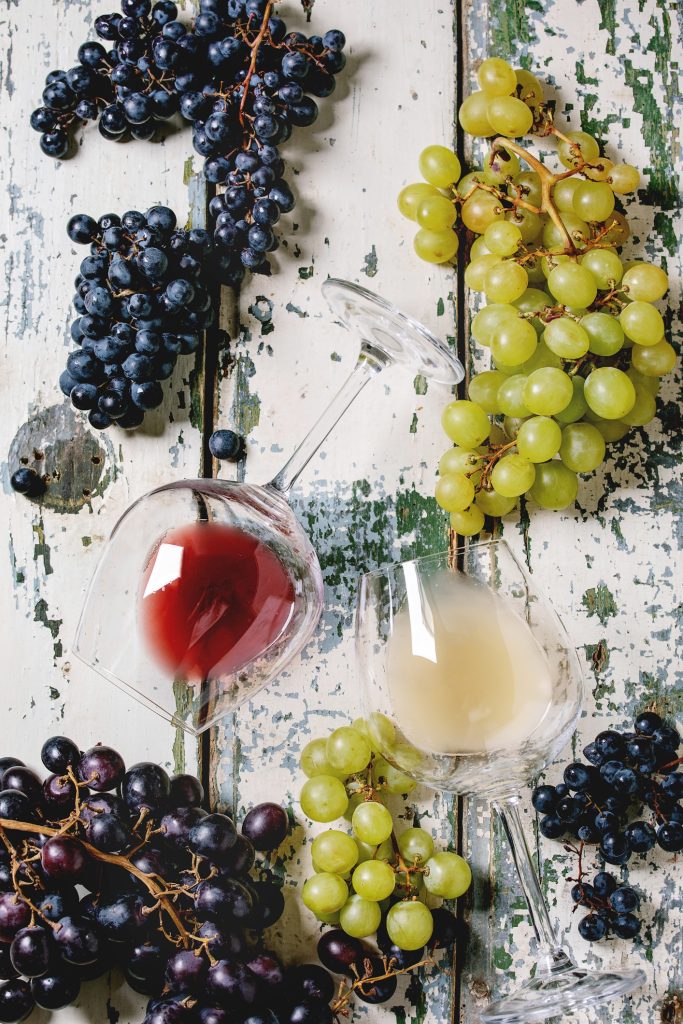 Copa de vino blanco y tinto