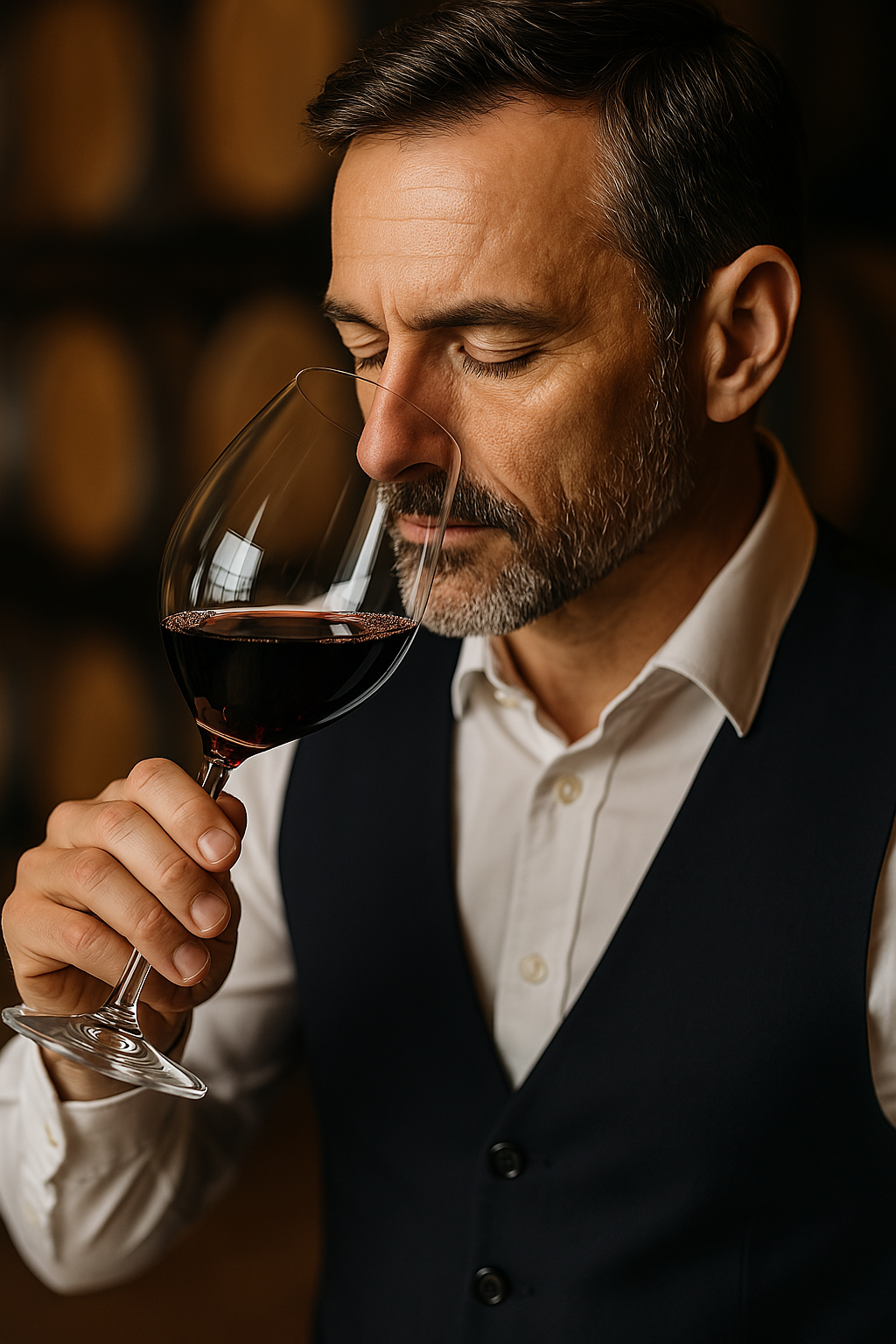 Imagen de hombre catado un vino